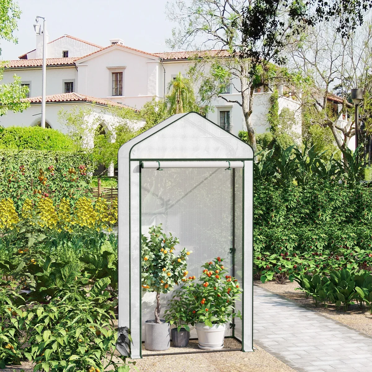 Foil Greenhouse Tomato Garden House Cold Frame Vegetable Winter Tent for Plants Farming Outdoors 100x150x190cm - Imagine 1
