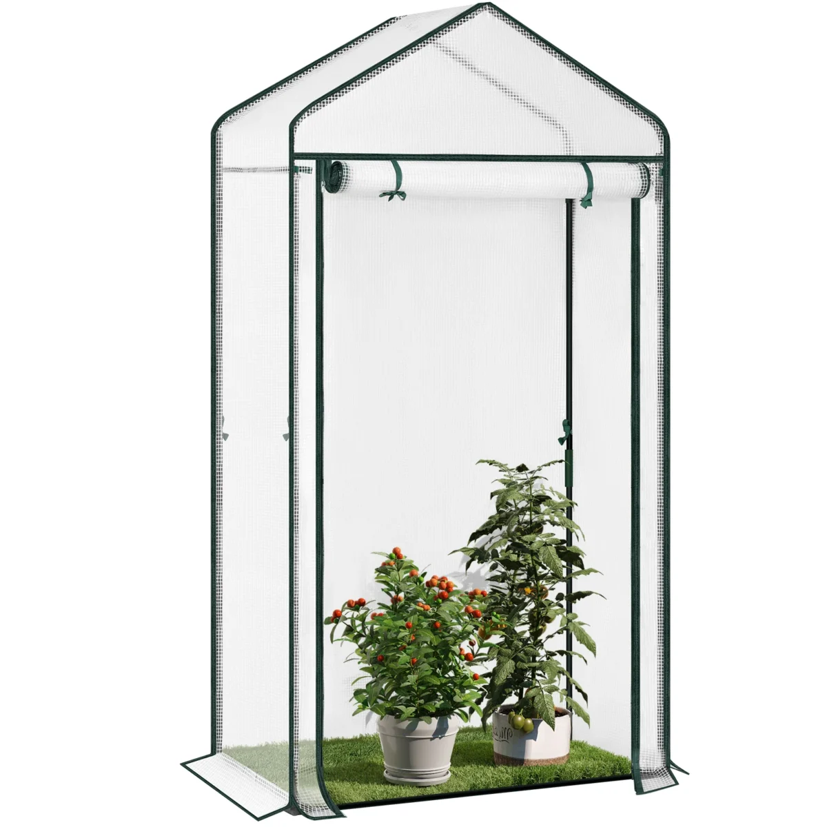 Foil Greenhouse Tomato Garden House Cold Frame Vegetable Winter Tent for Plants Farming Outdoors 100x150x190cm - Imagine 3