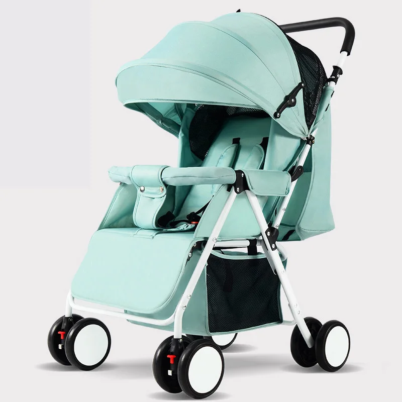 kf-H5286606f00524de4a04230c895785fa0k Portable Baby Stroller Folding Baby Carriage Ultra Lightweight And Convenient Can Sit Lie Baby Simple Child Mini Four Wheel Cos - Imagine 1