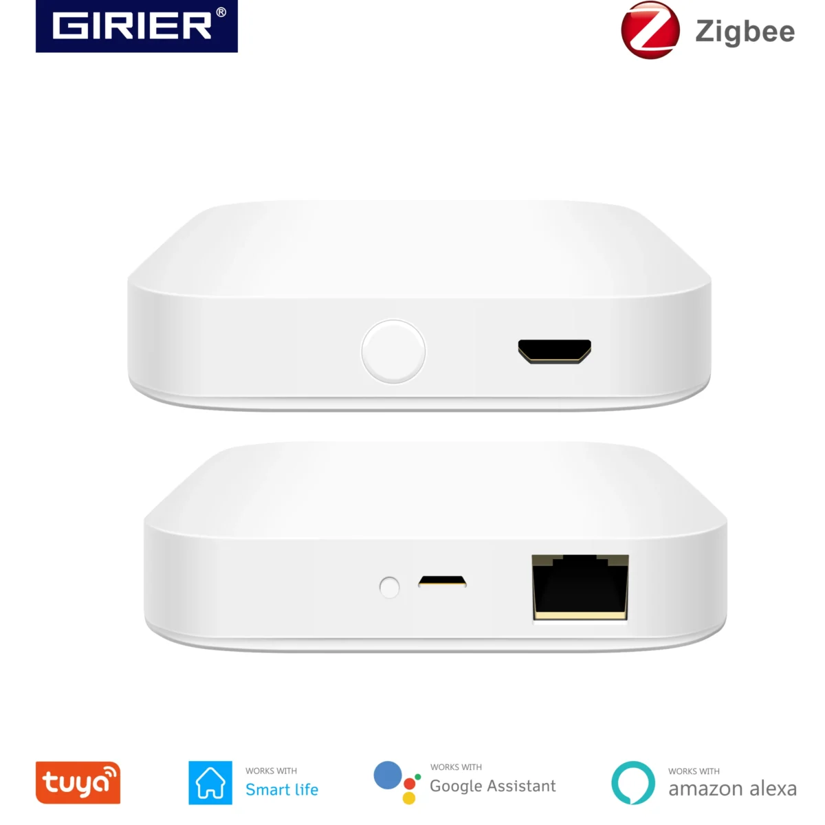 Tuya ZigBee 3.0 Smart Hub, Wireless/Wired Gateway Bridge for App Voice Remote Control, Works with Alexa Google Home Assistant - Imagine 1
