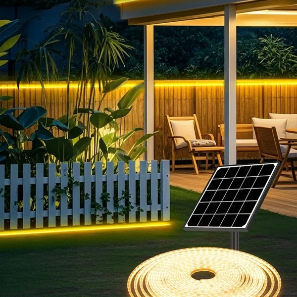 Solar Strip Ligh 24V COB Solar Neon Light Strips impermeabil IP65 flexibil alb cald de înaltă densitate de iluminat liniar COB LED Lights