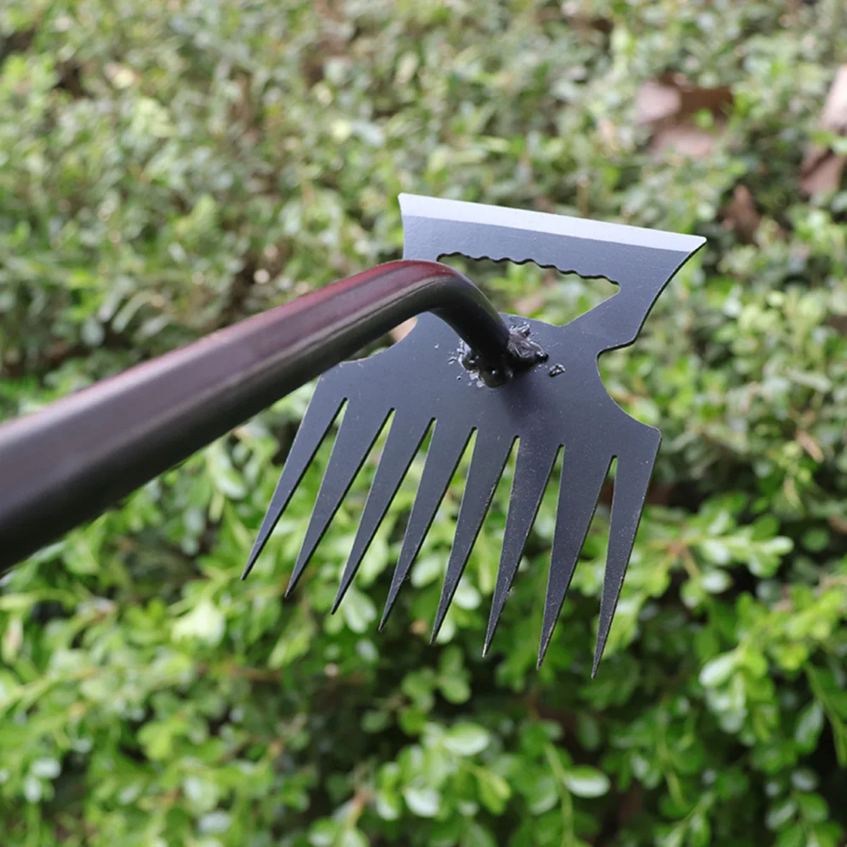 Metal Weed Cleaning Shovel 2 In 1 Garden Rake Stainless Steel 5/6/8/11 Teeth Dual Headed Weeding Tool For Gardening Weeding Tool - Imagine 2
