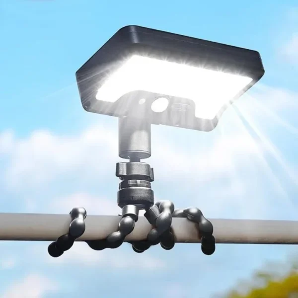 Solar Motion Sensor Light Octopus Tripod 3 Modes USB 92LED Solar Dual Charge IP65 Waterproof Adjustable for Garden Yard Pathway
