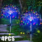 Solar LED Foc de artificii lumini de zână în aer liber impermeabil grădină decorare gazon cale lampă solară