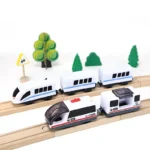 Magnetic Alloy Electric Train Toy Train Carriage Model Compatible With Various Brand Wooden Highpeed Railway Track Chrismas Gift