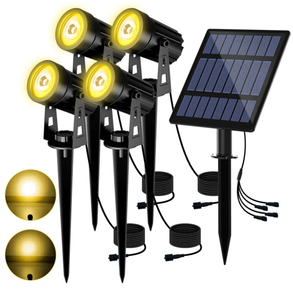 3000K / RGB Solar LED lumina în aer liber Solar Spotlight Solar gradina lumina în aer liber IP65 rezistent la apa Solar Power lumina de perete lumina