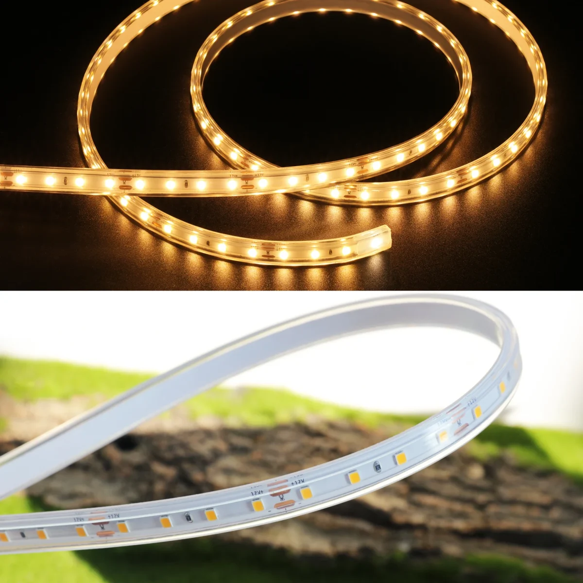 IP67 Waterproof Solar COB Strip Light DC 24V 80LEDs/m 10M High Density Dimmable Adhensive Tape Outdoor Home Garden Yard Decor - Imagine 6
