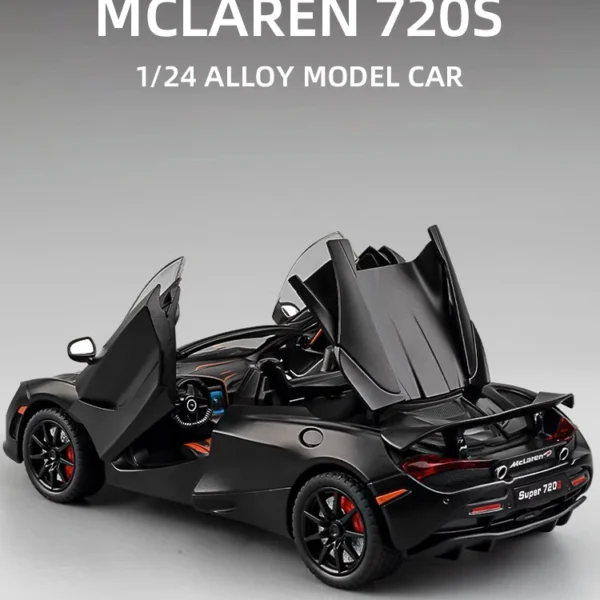 Mclaren 720s 1:24 Super Sportcar Sound & Light Miniatures Alloy Diecast Model Car Presents For Boyfriend Toys For Kid Gift Metal