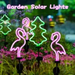 Neon Solar gradina lumina impermeabil peisaj curte lampă de Crăciun copac Flamingo Neon lumini de Crăciun partid Decor Supplies