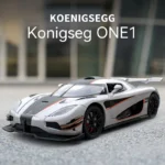 1: 24 K Ö Niger One Collectible Ornament with Sound, Light, and Feedback Function , Alloy sports car toy gift for boys