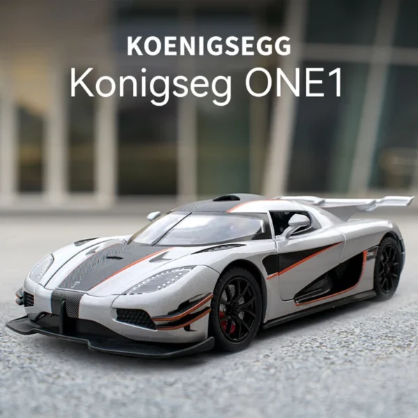 1: 24 K Ö Niger One Collectible Ornament with Sound, Light, and Feedback Function , Alloy sports car toy gift for boys