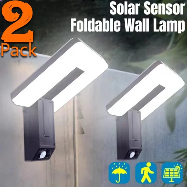 Foldable LED 120° Solar Light Outdoor Wall Lamp Waterproof Spotlights Lamp Motion Sensor Solar 3 Modes Street Light Garden Decor