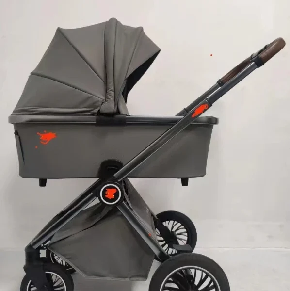 Luxurious 3 in 1 Portable Travel Baby Stroller High Landscape Aluminum Frame Foldable Pram Newborn Infant Four-Wheel Carriage