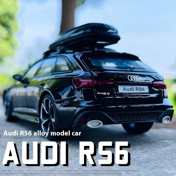 1:32 Audi RS6 Quattro Station Wagon Alloy Metal Diecast Vehicles Car Model Sound & Light Holiday Gifts For Friend Hobby Collect