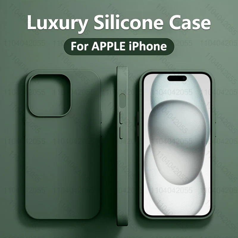 kf-S5f689b7734af41b39533b59d8205aa0d2 Luxury Liquid Silicone Phone Case for APPLE iPhone 11 13 12 14 15 16 Pro Max Cases for iPhone 15 Plus Shockproof Protector Cover - Imagine 1
