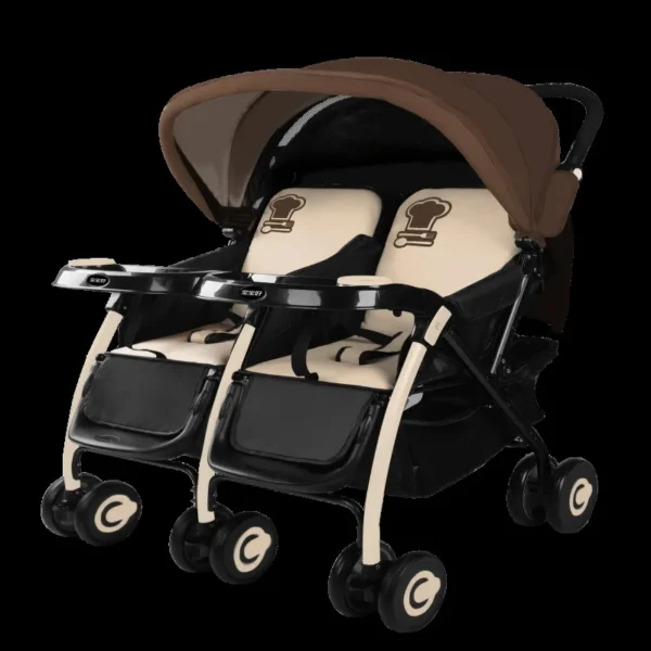 Twins Stroller Lightweight Foldable Double Stroller Mutifunction Baby Strollers Four Wheel Trolley Cos Stroller for Baby Twins