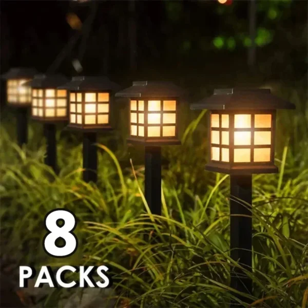2/4/6/8Pcs Solar LED Pathway Lights în aer liber impermeabil Walkway Garden Decor Street Lamp pentru peisaj curte Patio Driveway