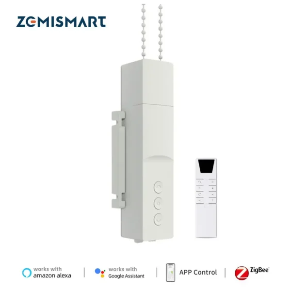 Zemismart Zigbee Smart Roller Shade Driver Electric Blinds Motor Power By Battery Works with Tuya Alexa Google Home Yandex Voice