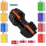 VEVOR Adjustable Steel Dumbbell 24/40KG 52.5/90LBS Fitness for Home Gym, Arm & Muscle Training with QuickLock System (Red/Black)