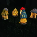Outdoor LED Solar Garden Lights Waterproof Cosoon Mushroom Light Yard Landscape Path Lawn Street Decoration Solar Powered Lamp
