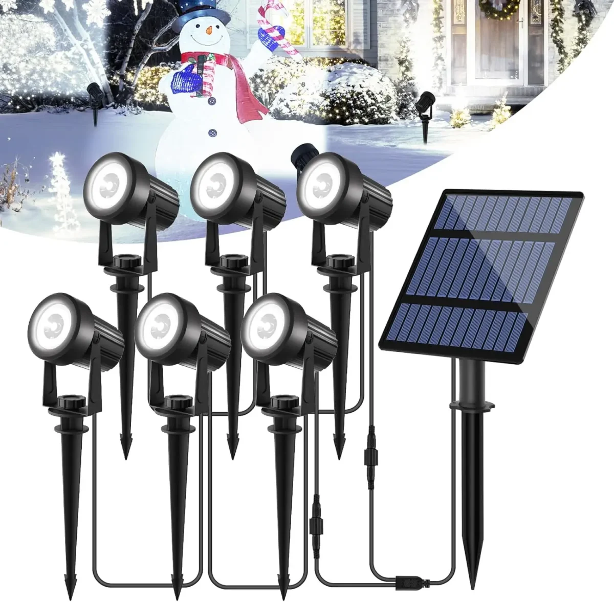 1/2/4/6 LEDS Solar Spotlight Outdoor Garden Wall Lamp for Tree Street Decor IP65 Waterproof LED Landscape Countyard Solar Light - Imagine 1