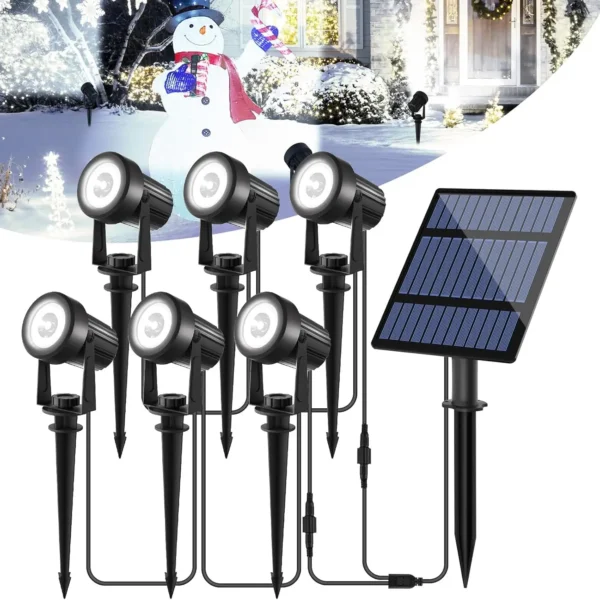1/2/4/6 LEDS Solar Spotlight Outdoor Garden Wall Lamp for Tree Street Decor IP65 Waterproof LED Landscape Countyard Solar Light