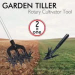 Garden Rotary Tiller, Manual Hand Tool for Soil Loaning & Ventilation, Wear Resistant Cultivator for Autumn Fall Gardening Care