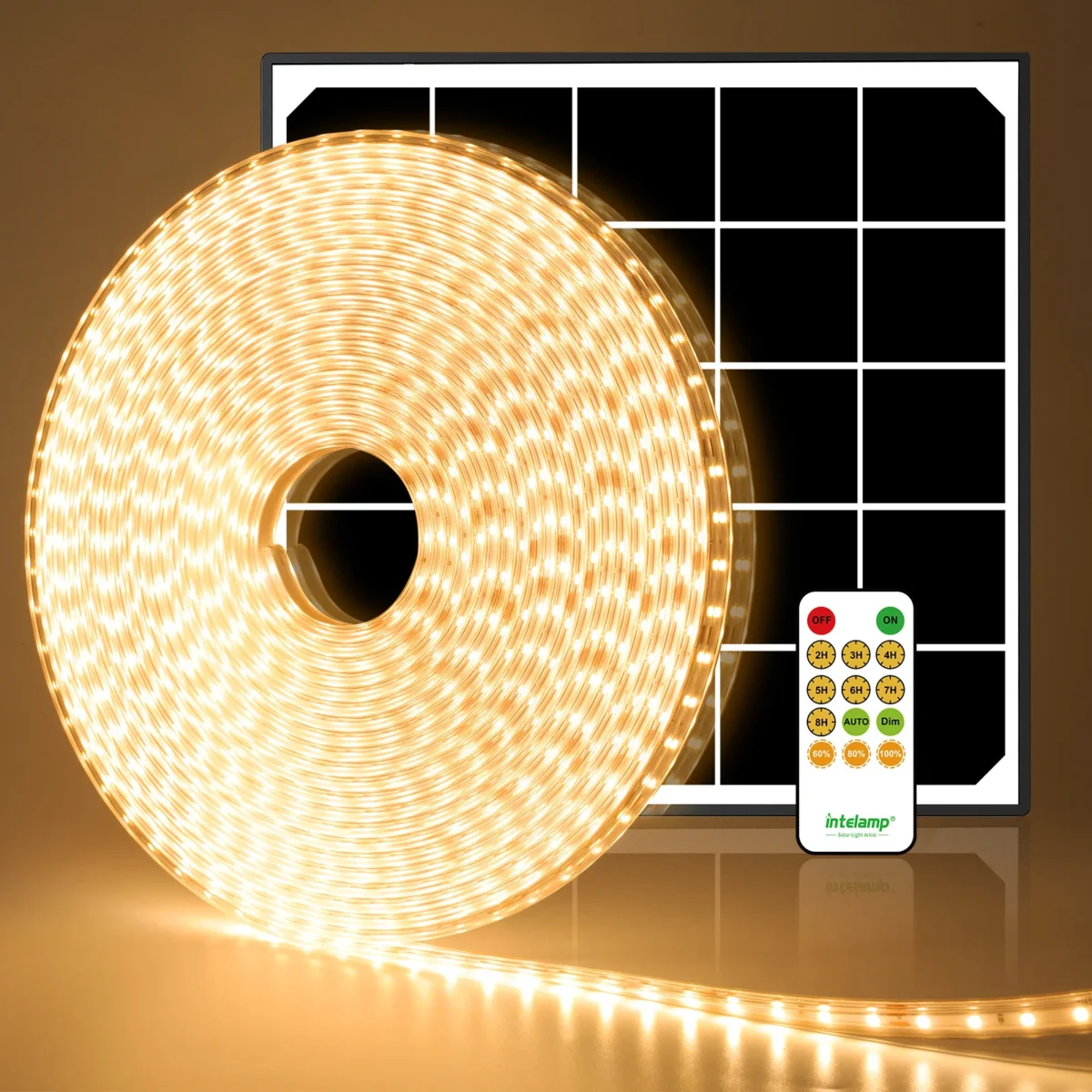 IP67 Waterproof Solar COB Strip Light DC 24V 80LEDs/m 10M High Density Dimmable Adhensive Tape Outdoor Home Garden Yard Decor - Imagine 4