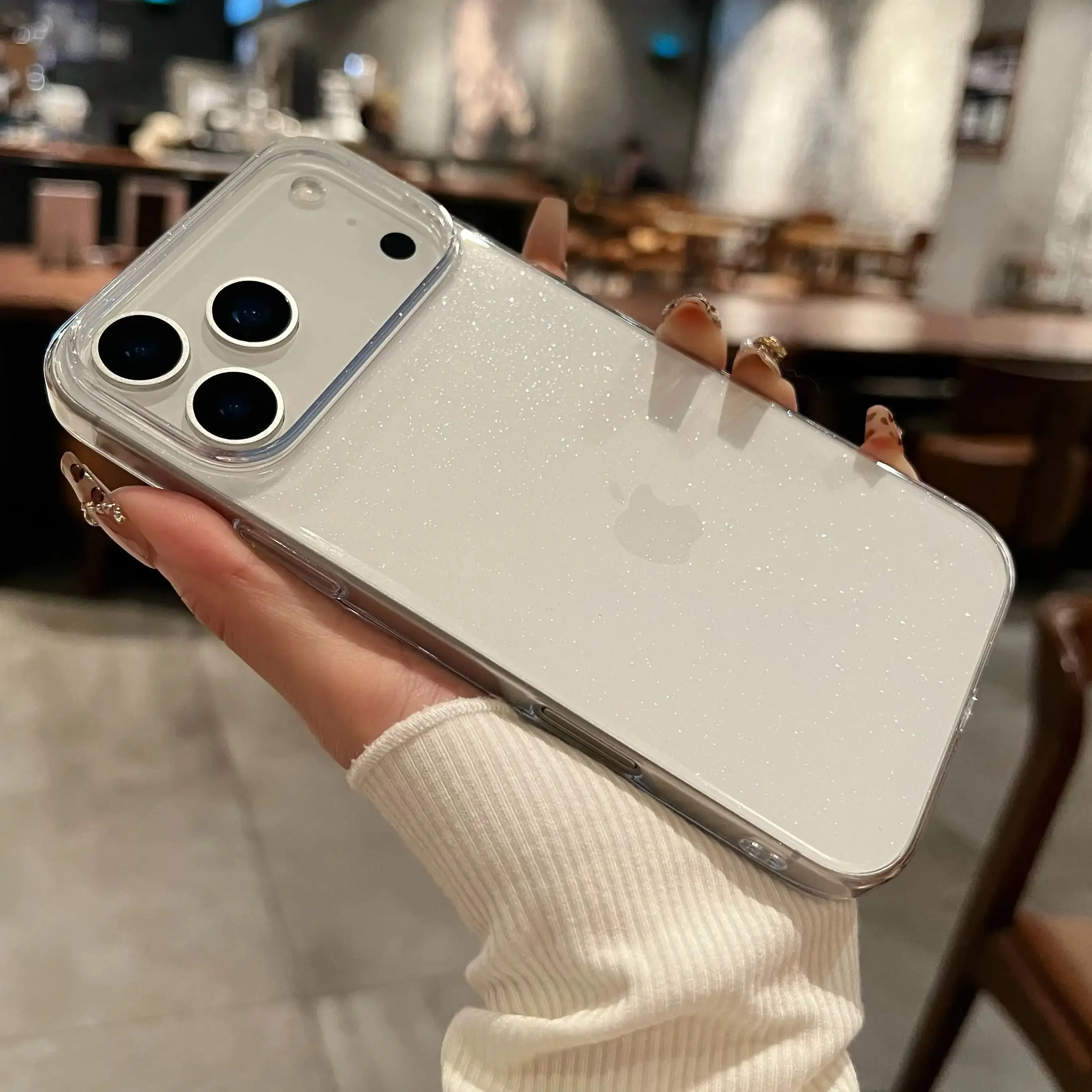 kf-S939dea5754df4686bd8b39426c8e6deds Luxury Bling Glitter Clear Phone Case For iPhone 17 Air 16 15 14 13 12 Pro Max Shiny Shockproof Transparent Hard PC Cover Bumper - Imagine 1