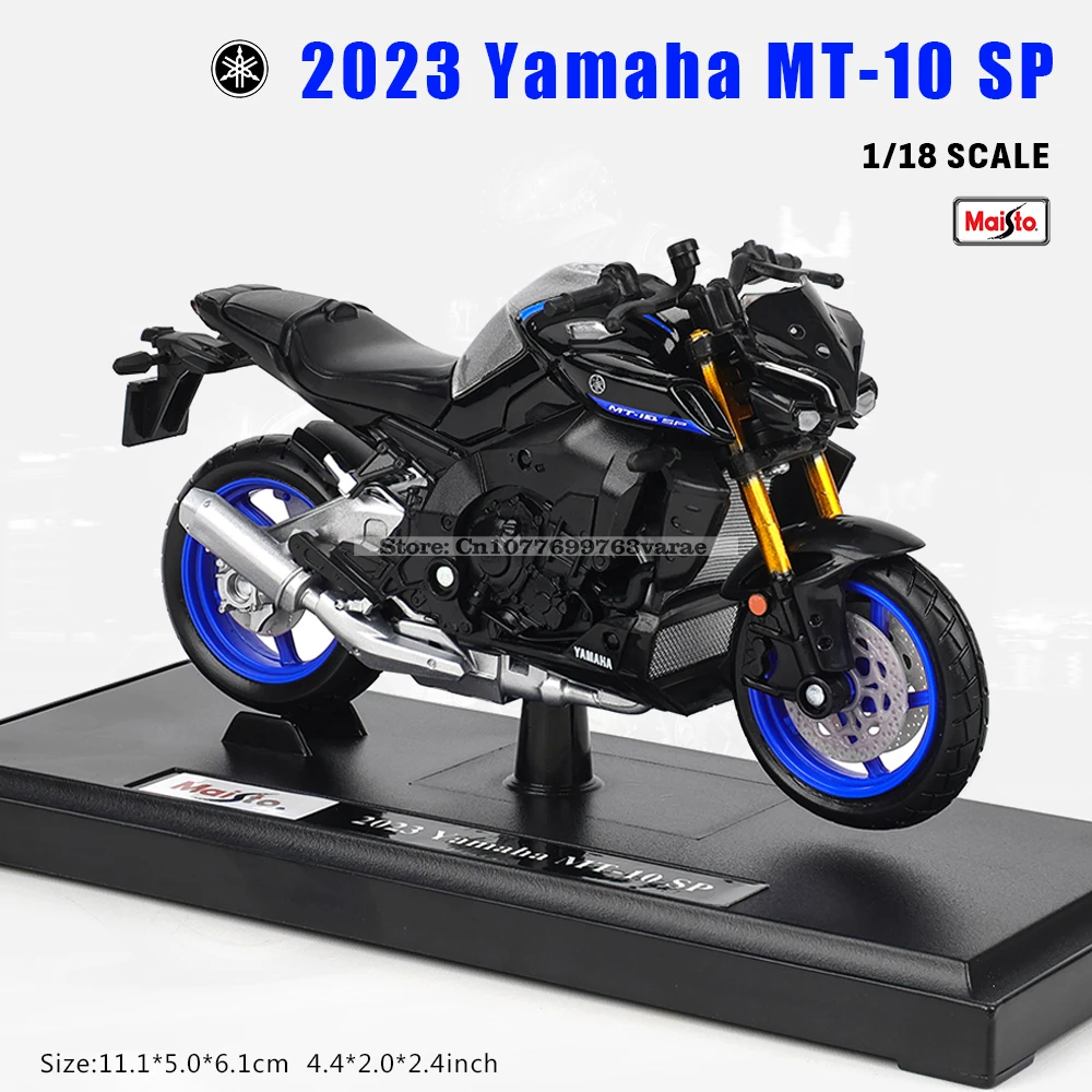 kf-S9587c3c95b1c4e68af9a086811f18b71E Maisto 1:18 2023 Yamaha MT10 SP 2018 FJR 1300 YZF-R1 2021 star original authorized simulation alloy motorcycle model toy car - Imagine 1