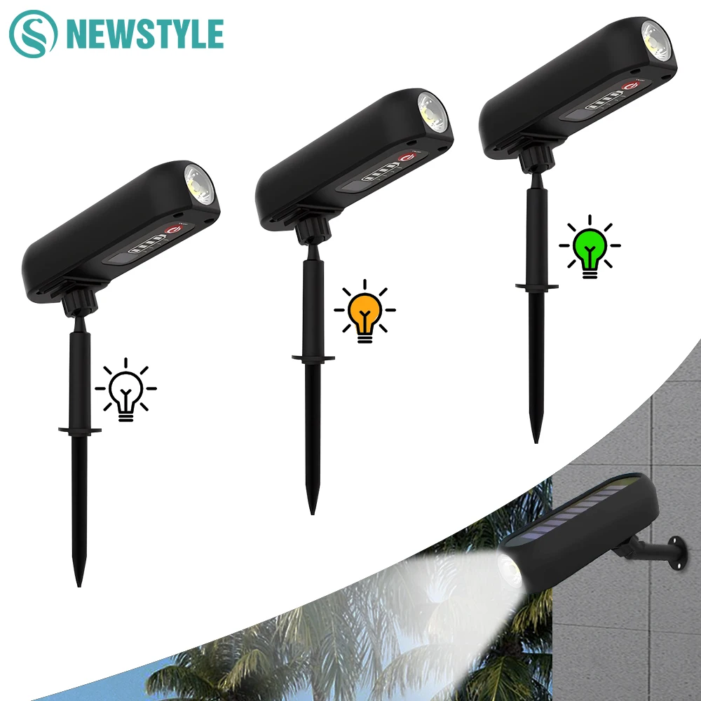 kf-S9595a45e92dc4b38ba53f1d46410a290M Solar Spotlights Outdoor Adjustable Solar Landscape Light Auto ON/Off IP65 Waterproof Solar Uplights Trees Garden Pond Yard Path - Imagine 1