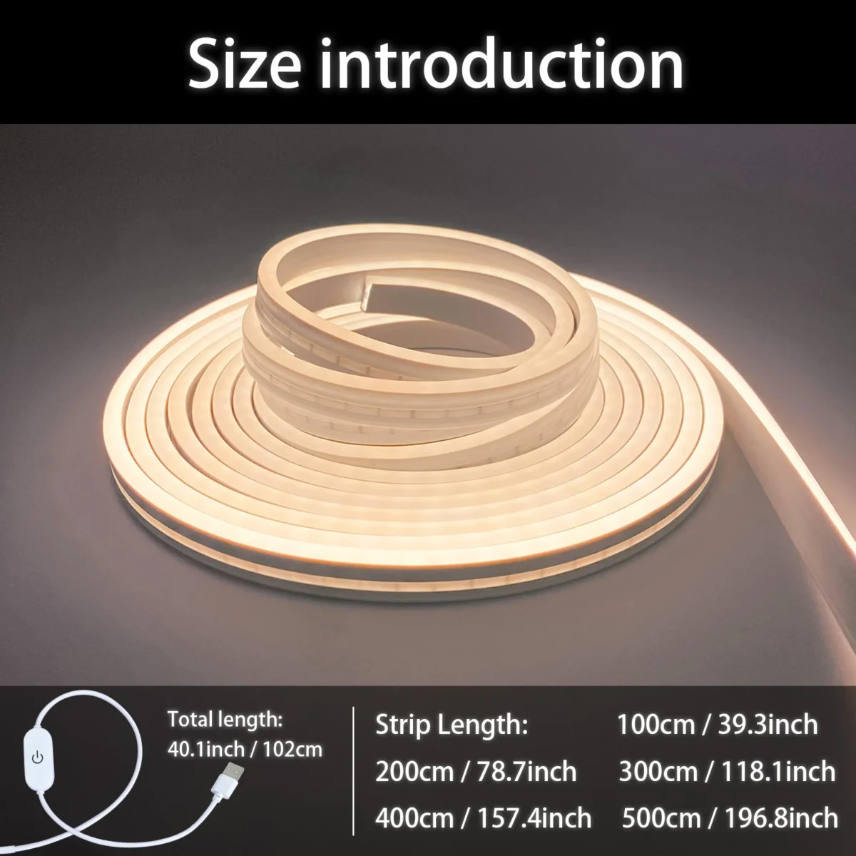 Neon LED Light Strip Smart Touch Sensor Switch Dimmable Neon Sign Flexible Led Ribbon Waterproof Rope Tube Lamp Backlight Decor - Imagine 6