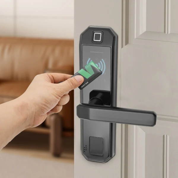 Smart Fingerprint Door Lock Keyless Entry Keypad Biometric Security Lock with Touchscreen, Multiple Unlocking for Home