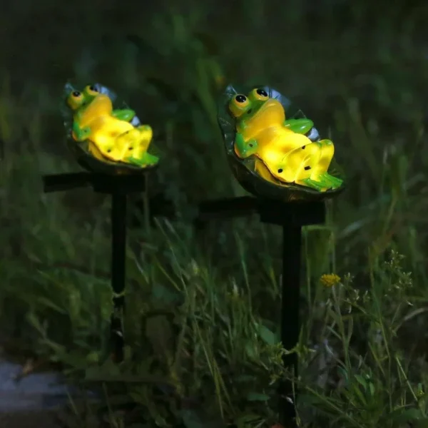 Solar Garden Light Outdoor Waterproof Frog Resin Lamp For Garden Lawn Street Pond Landscape Decoration LED Solar Powered Lights