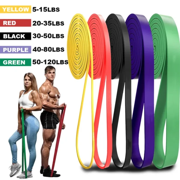 5~120lbs Fitness Resistance Band Boxing Agility Training Workout Gym Equipment Yoga Pilates Accessories Rubber Band Home Gym