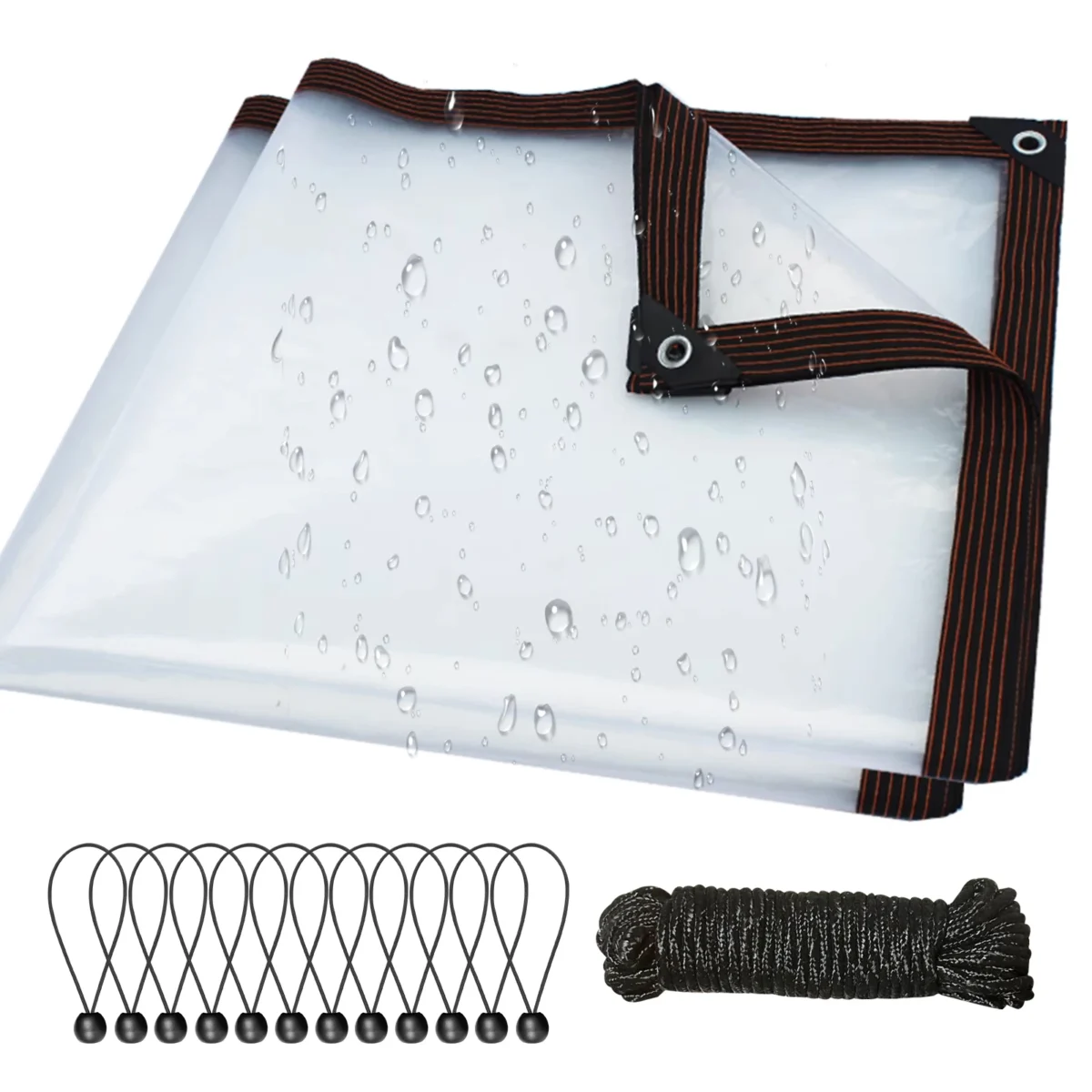 0.12mm Transparent Rainproof PE Film aterproof Shed Balcony Garden Juicy Plant Shed Keep Warm Sunshade Pet House Cover Tarp - Imagine 1