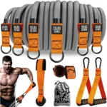 1 Set of Advanced Resistance Belt with Handle Heavy Sports Belt for Strength Training Home Gym and Fitness Exercise