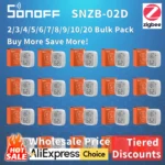 Wholesale 2-20PCS/Lot SONOFF SNZB-02D Zigbee LCD Smart Temperature Humidity Sensor, Bulk Price for Smart Home Automation Project