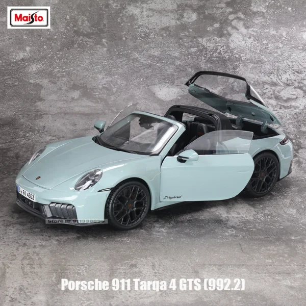 Maisto 1:18 Porsche 911 Tarqa 4 GTS (992.2) Brand Alloy Car Model Static Die Casting Model Collection Gift Toy Gift Black base