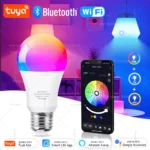 Tuya Smart LED Light Bulb E27 RGB CW 15W 20W WiFi Bluetooth Led Lamp Home Decor Lighting 220V 110V For Alexa Amazon Google Voice
