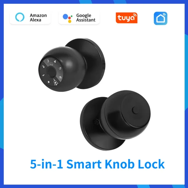 Tuya Smart Spherical Lock Fingerprint Password IC Card Unlock Smart Life Home Bedroom Electronic Lock For Family Office
