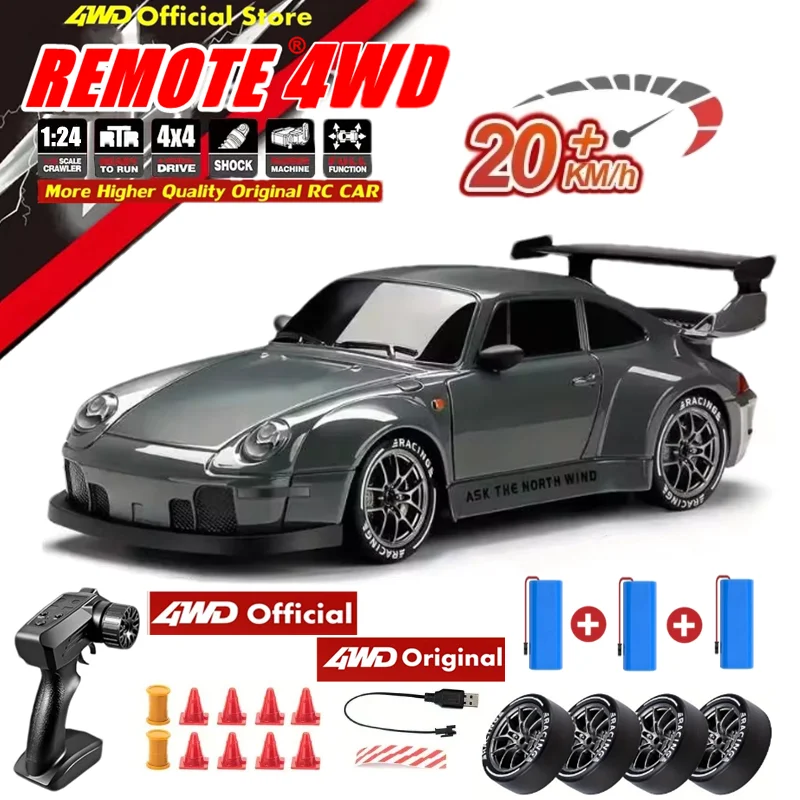kf-Sde6987f450254a488d07ee7fa789accdn New 4WD Remote Control Drift Car Full Size 1:24 Mini Remote Control Racing Car Model 2.4G Radio High Speed RC Car Boy Toy Gift - Imagine 1