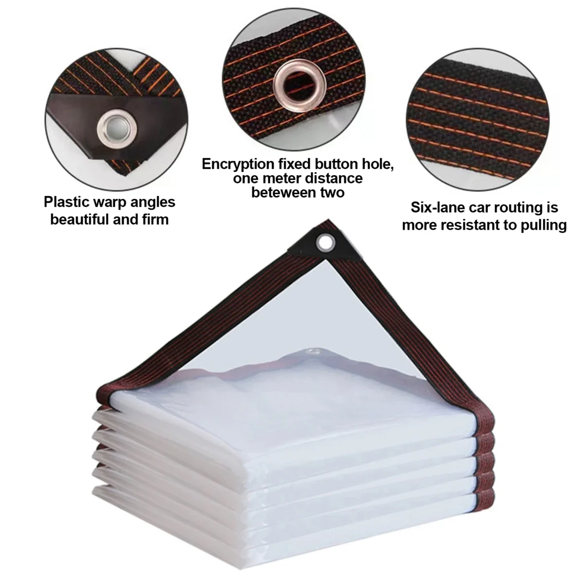 0.12mm Transparent Rainproof PE Film aterproof Shed Balcony Garden Juicy Plant Shed Keep Warm Sunshade Pet House Cover Tarp - Imagine 5