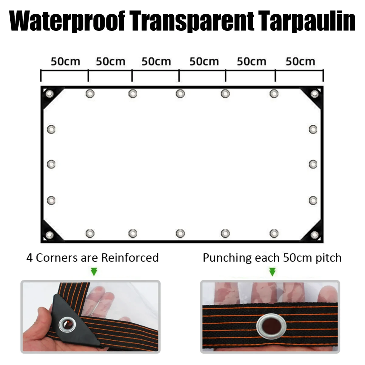 0.12mm Transparent Rainproof PE Film aterproof Shed Balcony Garden Juicy Plant Shed Keep Warm Sunshade Pet House Cover Tarp - Imagine 6