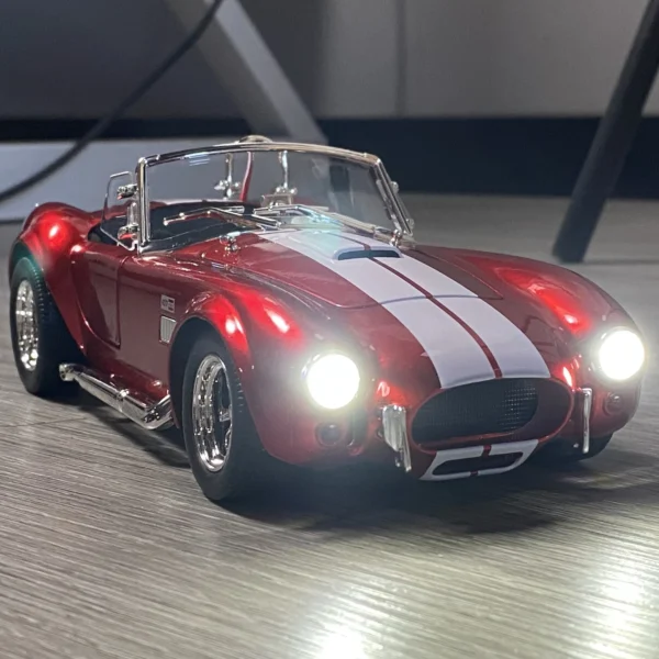 1:24 Ford Shelby Cobra 427 Roadster 1965 S/C Alloy Metal Diecast Model Classic Vintage Car Desktop Display Decoration Gifts Boys