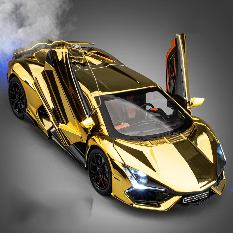 kf-Sf25a2a8093774d199d2d475f26ce557b5 1:24 Lamborghini Revuelto Spray Plating Version With Water Spray, Fog Effect Realistic Simulation Alloy Model Boy Gift - Imagine 1