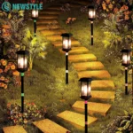 Upgraded 2PCS Solar Lights Outdoor Garden LED Solar Landscape Lights Outdoor Garden Stake With Warm White RGB Ornaments for Path