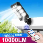 Solar Street Lights Outdoor Waterproof Security Motion Sensor LED Lamp with 3 Lighting Mode Solar Lights for Garden Path Decor