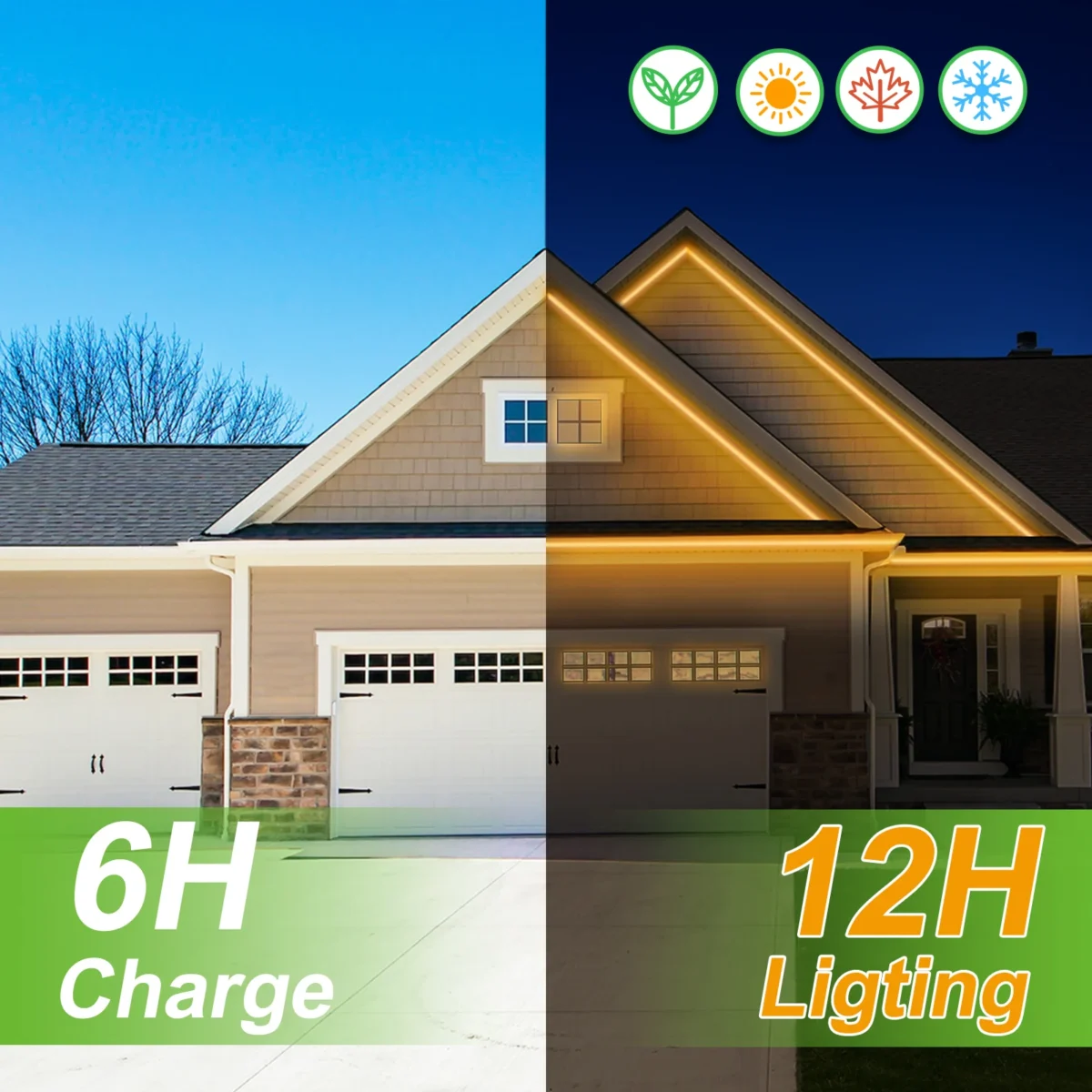 Intelamp Solar Led Strip Lumini în aer liber Auto On Off 10 metri rezistent la apă Soft luminozitate Solar Lamp Bar pentru Villas Steps Trees - Imagine 2