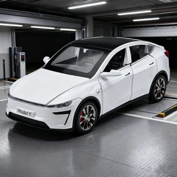 1:32 2025 Model Y SUV Alloy Car Model Diecasts Metal Toy Car Vehicles Model Simulation Sound and Light Collection Childrens Gift